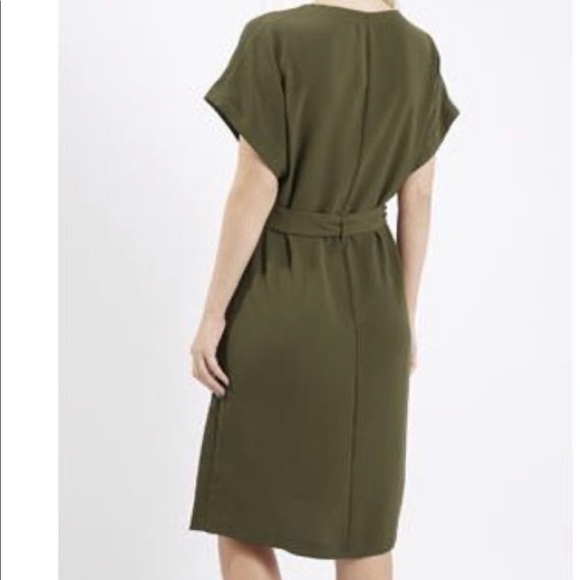 topshop olive green dress